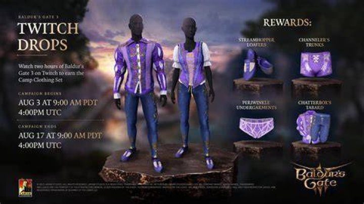 Baldur's Gate 3 Twitch Drops: How to earn the Camp Clothing Set