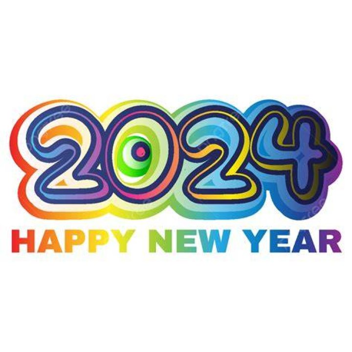 Celebrate With Joy: Happy New Year 2024 Clipart Collection