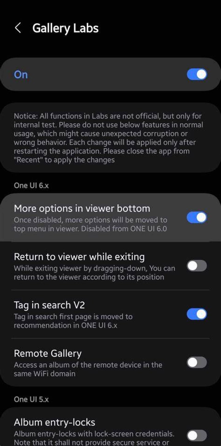 How to enable Samsung's Gallery Labs feature