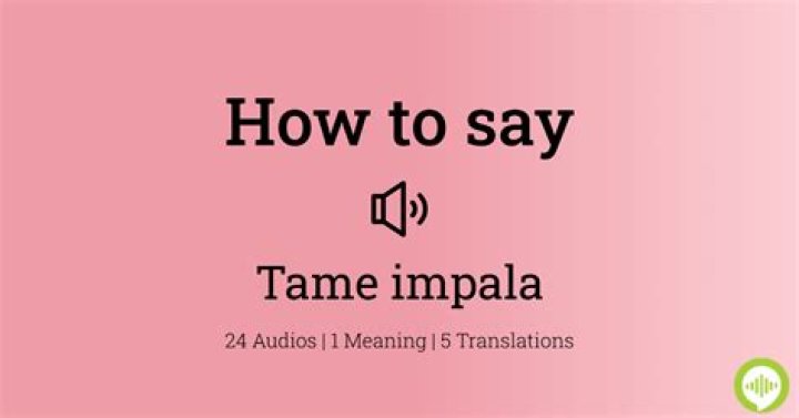 How to pronounce tame impala