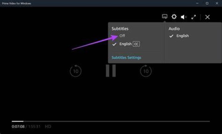 How to turn off subtitles on Amazon Prime Video
