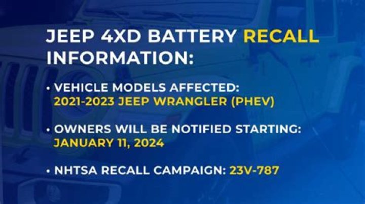 Jeep Wrangler 4xe has another battery recall over fire concerns