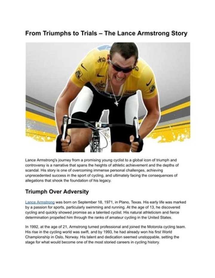 Lance Armstrong's Fortune: From Triumph To Turmoil