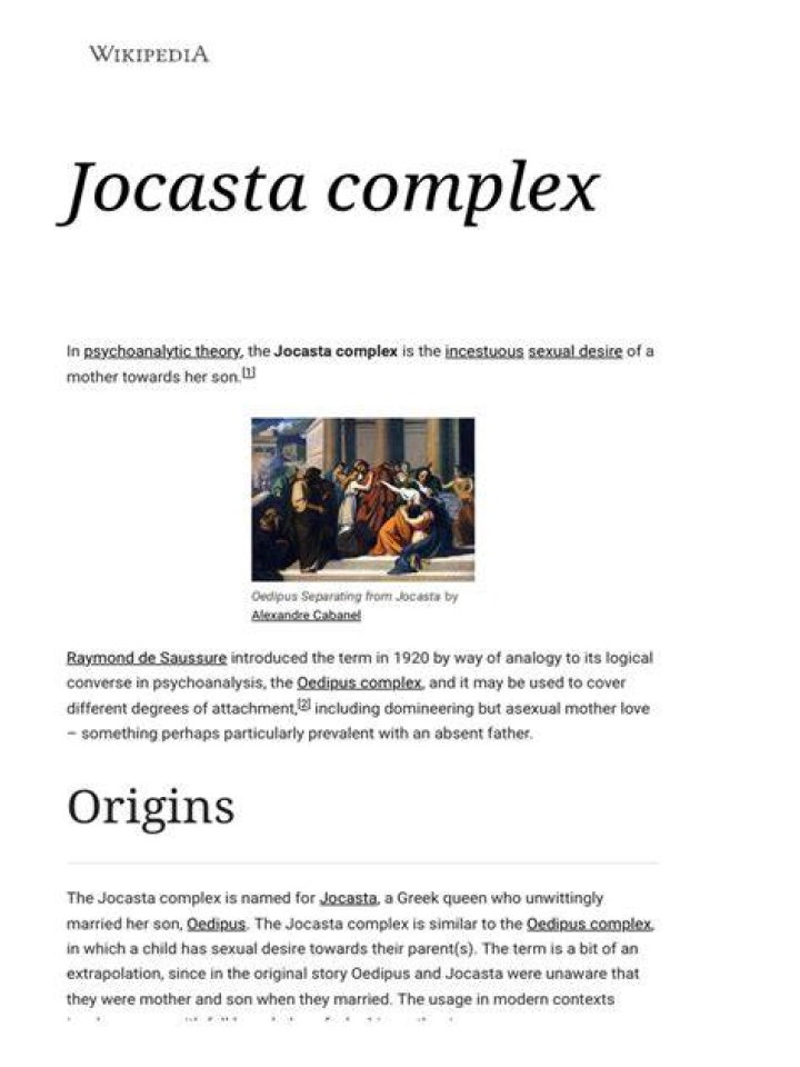 Understanding The Jocasta Complex: A Deep Dive Into Maternal Bonds And Psychological Implications