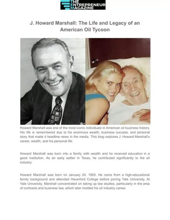 Unraveling The Mystery: Who Inherited J. Howard Marshall Money?