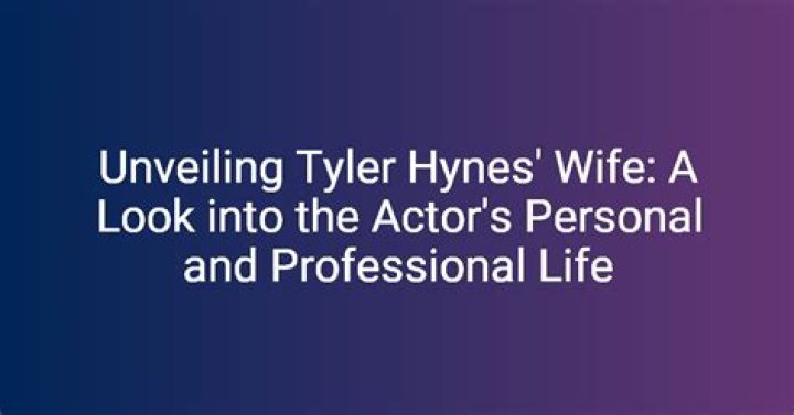 Unveiling The Life Of Tyler Hynes: A Comprehensive Bio