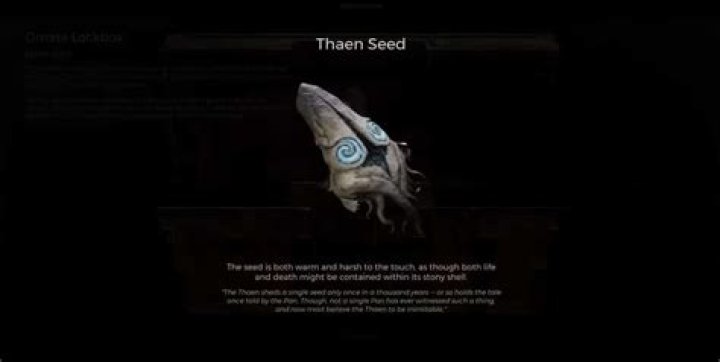 What to do with the Thaen Seed in Remnant 2